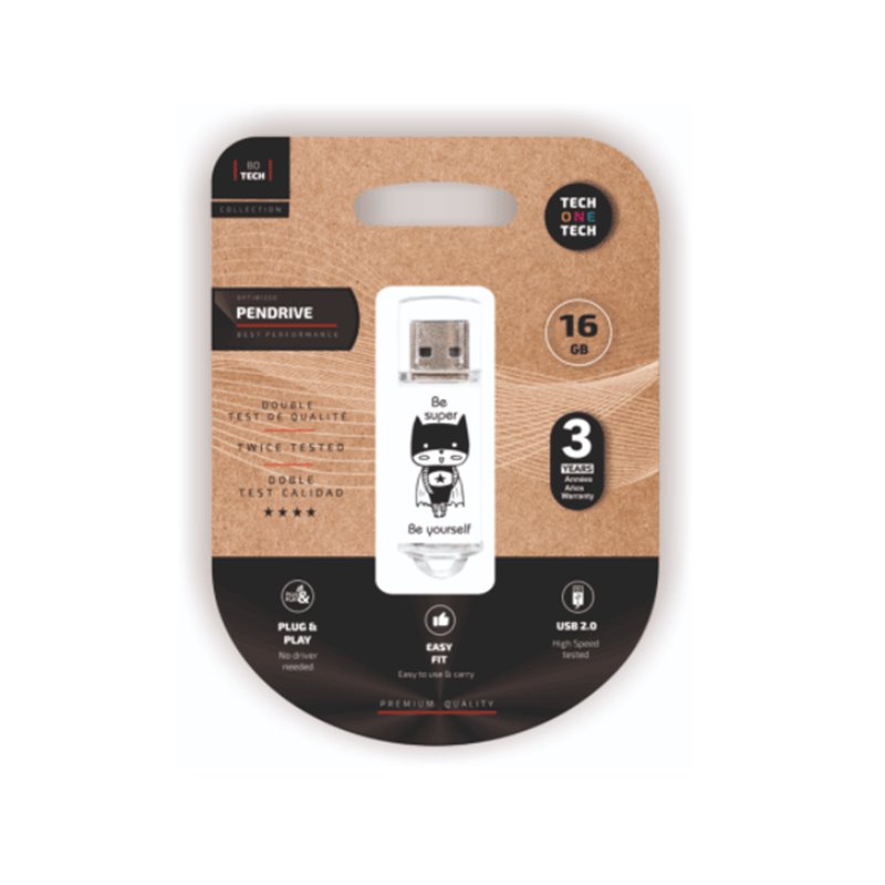 TechOneTech Be Super Memory USB 2.0 16 Go (clé USB) TechOneTech Be Super Memory USB 2.0 16 Go (clé USB)