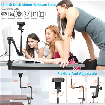 Techsuit - Support de bureau (GT4) - Support de bras réglable pour une utilisation polyvalente avec compatibilité vis 1/4" - Noi