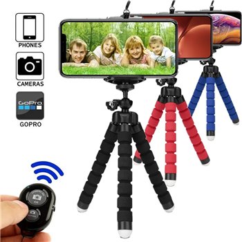 Techsuit - Télécommande Bluetooth (RMC-01) - pour Selfie, Caméra iOS 360°, Android, Pile CR2032 - Noir