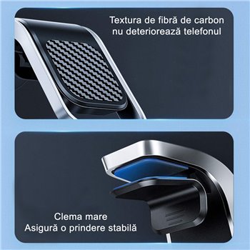 Hoco - Car Holder Universe (CA74) - Poignée Magnétique pour Grille d'Aération - Noir / Argent