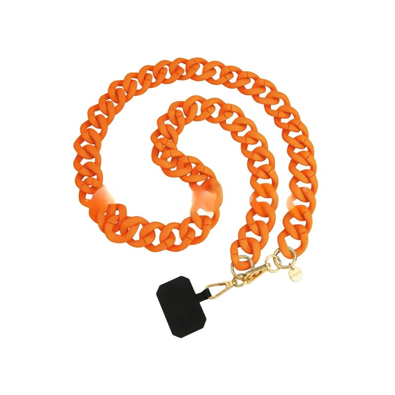 Bijou téléphone portable, Chaine grosse maille 120cm SERAFINA (Orange) Bijou téléphone portable, Chaine grosse maille 120cm SERAFINA (Orange)