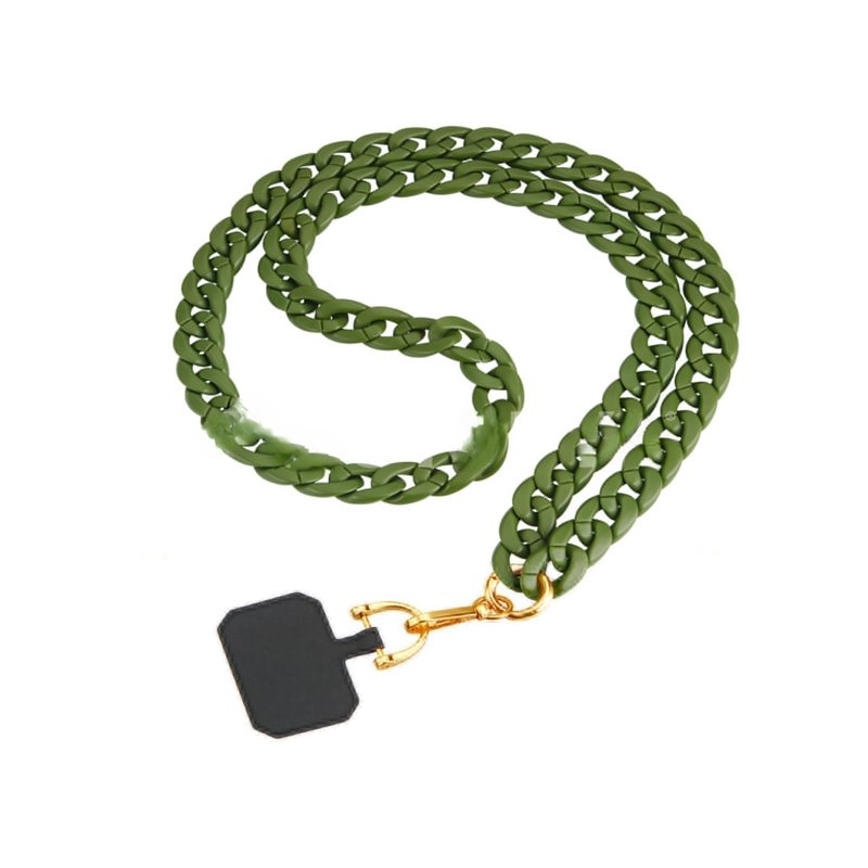 Bijou téléphone portable, Chaine grosse maille 120cm GIULIA (Vert) Bijou téléphone portable, Chaine grosse maille 120cm GIULIA (Vert)