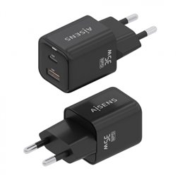 Chargeur Aisens Gan USB-C 35W - Haute efficacité énergétique  - Couleur Noir