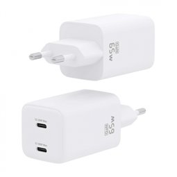 Chargeur Aisens Gan USB-C 65W - Haute efficacité énergétique - Couleur Blanc 