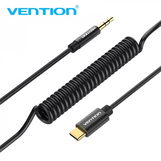 Convertisseur audio USB-C vers Jack 3,5 mâle Vention - 1 m - Couleur noire Convertisseur audio USB-C vers Jack 3,5 mâle Vention - 1 m - Couleur noire