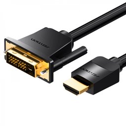 Vention Convertisseur DVI Mâle vers HDMI Mâle - 1m - Couleur Noir