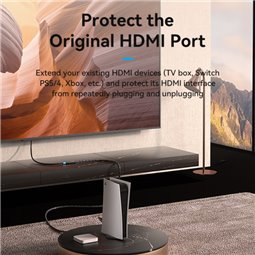 Câble d'extension HDMI mâle vers HDMI femelle 2.0 4K Vention - 2 m - Noir