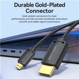 Câble HDMI mâle vers mini HDMI mâle 2.0 4K Vention - 3 m - Noir