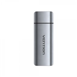 Lecteur de carte double disque 2-en-1 USB-C vers SD/TF Vention - Aluminium gris