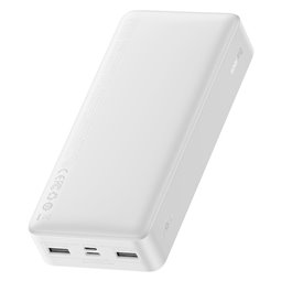 Baseus - Power Bank Bipow (PPBD050102) - Affichage numérique 2xUSB QC3.0, USB-C 20000mAh 15W + Câble Micro-USB 0.25m - Blanc