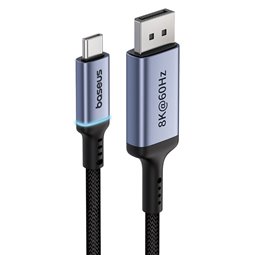 Baseus - Adaptateur série haute définition (B0063370D111-00) - Type-C vers DP 8K, 1,5 m - Noir