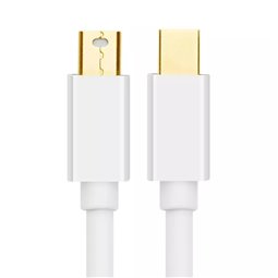 Ugreen - Câble vidéo (10429) - Mini DP mâle vers Mini DP mâle, 4k@60Hz, Thunderbolt 2, mode miroir, 2m - Blanc
