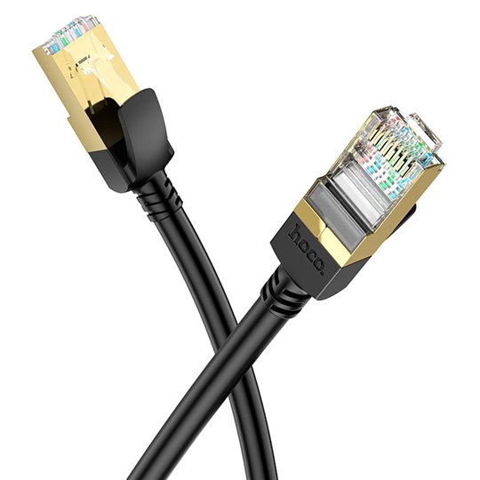 Hoco - Câble Ethernet Level (US02) - RJ45 vers RJ45, 1 Gbit/s, 1,0 m - Noir Hoco - Câble Ethernet Level (US02) - RJ45 vers RJ45, 1 Gbit/s, 1,0 m - Noir