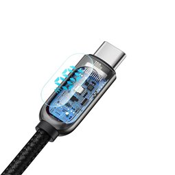 Baseus - Câble de données pour écran (CATSK-C01) - Type-C vers Type-C, 100 W, 2 m - Noir