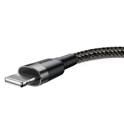 Baseus - Câble de données Cafule (CALKLF-AG1) - USB vers Lightning, 2,4 A, 480 Mbps, 50 cm - Gris