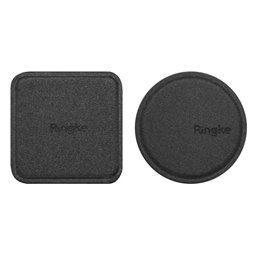 Ringke - Plaque métallique (lot de 2) - Revêtement en cuir PU - Noir