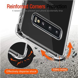 Techsuit - Silicone transparent antichoc - Samsung Galaxy S10 - Transparent