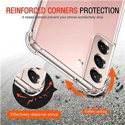 Techsuit - Silicone transparent antichoc - Samsung Galaxy S21 FE 5G - Transparent