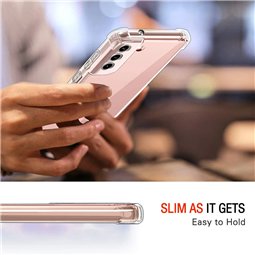 Techsuit - Silicone transparent antichoc - Samsung Galaxy S21 FE 5G - Transparent