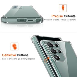 Techsuit - Silicone transparent antichoc - Samsung Galaxy S22 Ultra 5G - Transparent