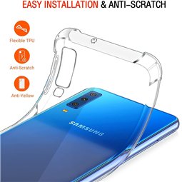Techsuit - Silicone transparent antichoc - Samsung Galaxy A7 2018 - Transparent