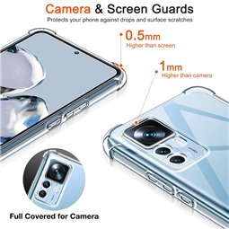 Techsuit - Silicone transparent antichoc - Xiaomi 12T / 12T Pro - Transparent