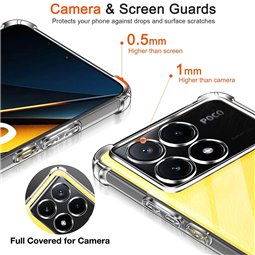 Techsuit - Silicone transparent antichoc - Xiaomi Poco X6 Pro - Transparent