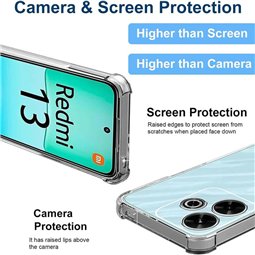 Techsuit - Silicone transparent antichoc - Xiaomi Redmi 13 / Poco M6 4G - Transparent