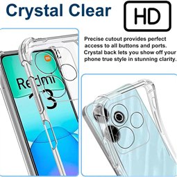 Techsuit - Silicone transparent antichoc - Xiaomi Redmi 13 / Poco M6 4G - Transparent