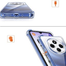 Techsuit - Silicone transparent antichoc - Xiaomi Redmi 14C / Poco C75 - Transparent