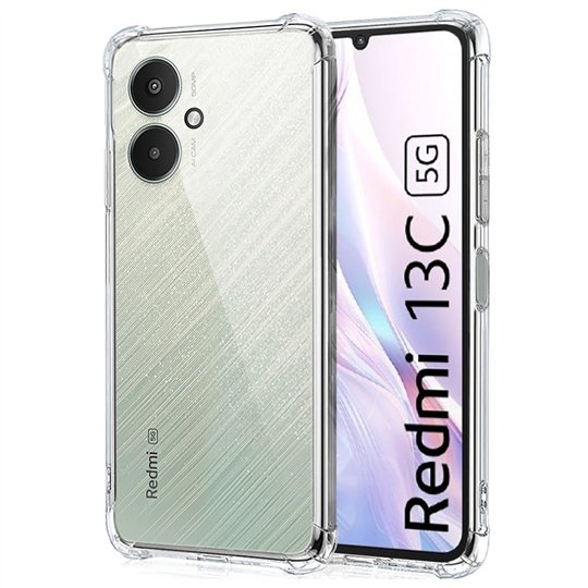 Techsuit - Silicone transparent antichoc [Protection de la caméra] - Xiaomi Redmi 13C 5G - Transparent