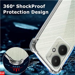 Techsuit - Silicone transparent antichoc [Protection de la caméra] - Xiaomi Redmi 13C 5G - Transparent