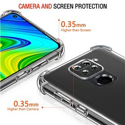 Techsuit - Silicone transparent antichoc - Xiaomi Redmi Note 9 / Redmi 10X 4G - Transparent