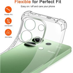 Techsuit - Silicone transparent antichoc - Xiaomi Redmi Note 13 4G - Transparent