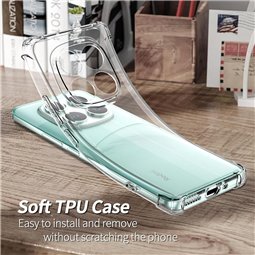 Techsuit - Silicone transparent antichoc - Xiaomi Redmi Note 14 Pro 4G / Poco F7 - Transparent