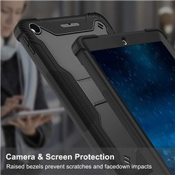 Techsuit - Coque robuste TabShell + protection d'écran - iPad Air 4 (2020) / Air 5 (2022) / Pro 11 (2018/2020/2021/2022) - Noir
