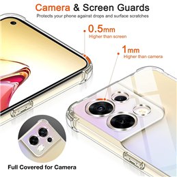 Pour Oppo - Silicone transparent antichoc - Techsuit - Transparent