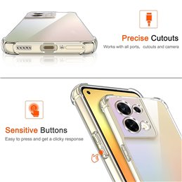Pour Oppo - Silicone transparent antichoc - Techsuit - Transparent